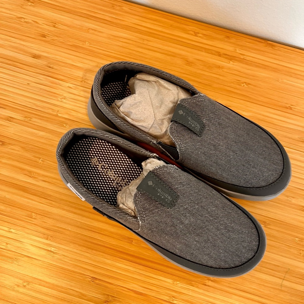 Columbia Youth Boy 4 PFG Grey Boatside Shoes NIB Summer Boat Fishing Gear - Picture 4 of 8